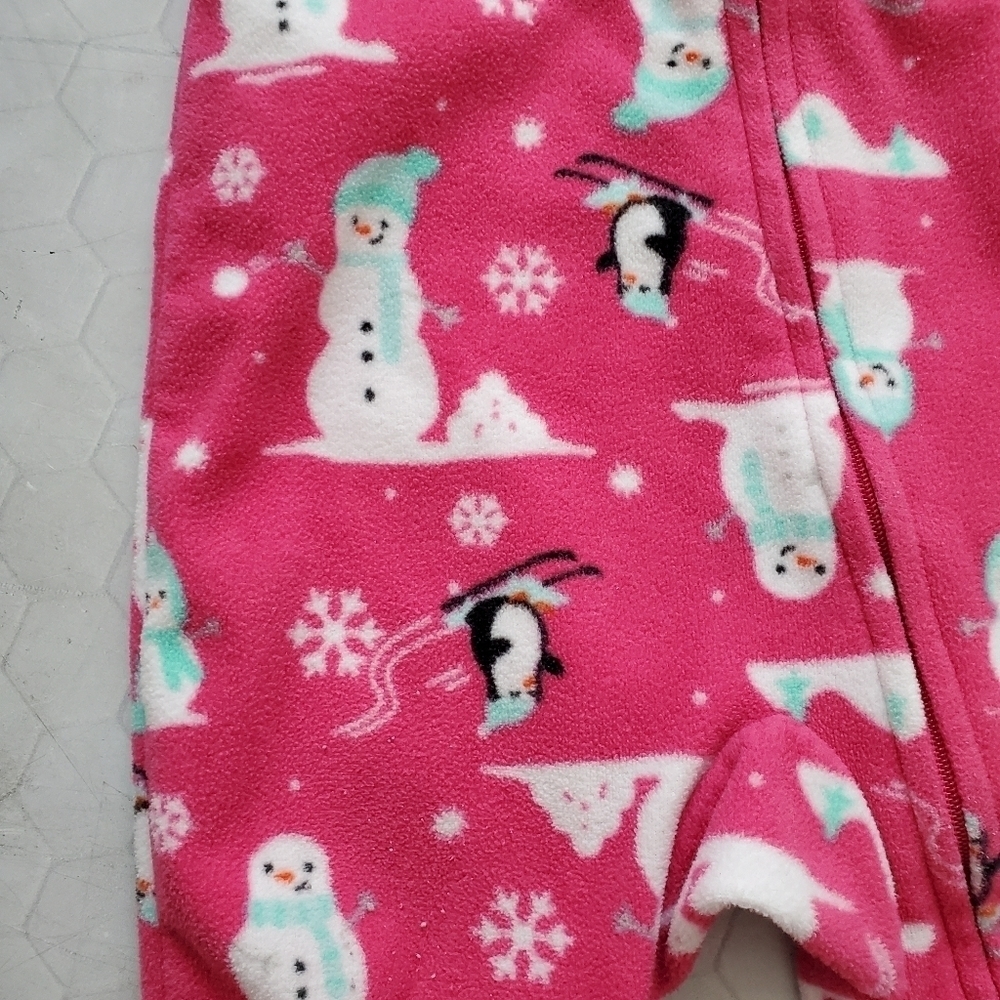 Carter's 3-Pack Girls Fleece Zip Footie Winter‎ Pajamas - Picture 6 of 11